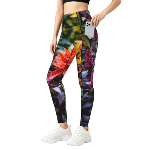 Pantalones de yoga de cintura alta con bolsillos para running