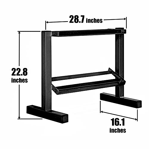 WF Athletic Supply 5-25Lb Rubber Coated Hex Dumbbell Set with Two Tier Storage Rack Non-Slip Hex Shape for Muscle Toning, Strength Building & Weight Loss - Multiple Choices Available