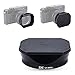 JJC Bayonet Dedicated Metal Lens Hood for Fuji Fujifilm Fujinon Lens XF 23mm F1.4 R,XF 56mm F1.2 R,Replaces Fuji LH-XF23 Lens Hood (Standard Version with a Hood Cap)