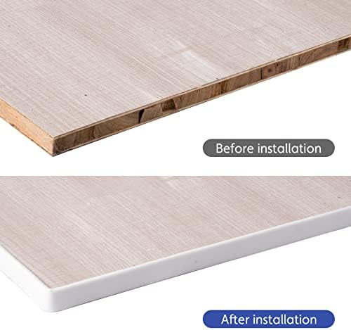 FAKILO 16mm×5m U-Shape Flexible Furniture Edge Banding, White TPE Self Adhesive Veneer Edging Strip Edge Protector, DIY Furniture Edge Trim for Table Cabinets Chairs Shelves Restoration — view 6