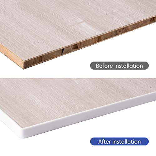 FAKILO U-Shape Edge Banding, 16.4ft TPE Self Adhesive Veneer Edging Trim Flexible Corner Edge Protector, Furniture Edge Strip for Countertop Table Cabinet Shelve Restoration(3/4'' (20mm), White) by FAKILO - Image 7