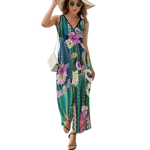 Robe longue d'été cactus : la robe maxi décontractée pour vos souvenirs de plage