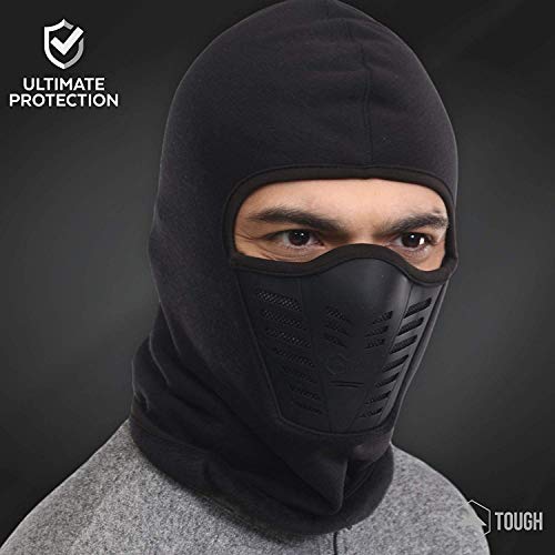 Image of V3E Unisex Winter Warm Balaclava Face Mask Bicycle Camping Ski Outdoor Masks Washable,Windproof Motorcycle Balaclava Outdoor Sports (Black)