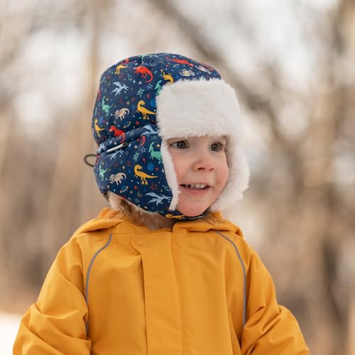 Image of JAN & JUL Waterproof Trapper Hat for Baby and Kids, Insulated Winter Hat with Faux Fur Lining