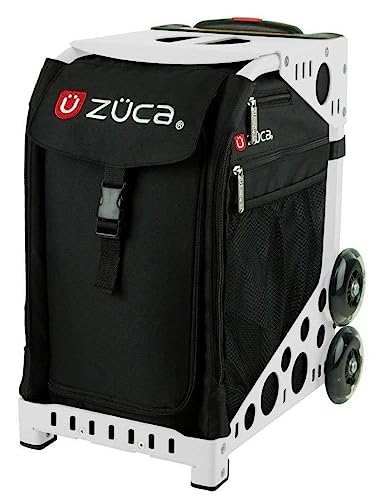 ZUCA Bag Obsidian Insert & White Frame w/Flashing Wheels