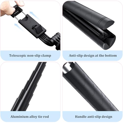 Trípode para selfies extensible de 67 pulgadas con doble luz de relleno y control remoto 5
