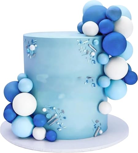 Bolas Cake Topper, 32 peças decoração bolo de bola, ornamentos de bolas para bolos, decoração de bolo bola, bolas, decoração de bolos para aniversário, casamentos, baby showers (cor B)