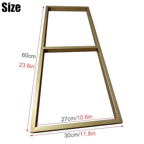 Supports d'étagère suspendus robustes en métal noir double niveau plafond 30x60cm