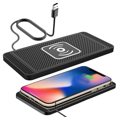 Cargador rápido para coche, almohadilla de carga inalámbrica, alfombrilla de inducción automática, cargador móvil para coche, de transferencia de energía de alta velocidad para vehículos para