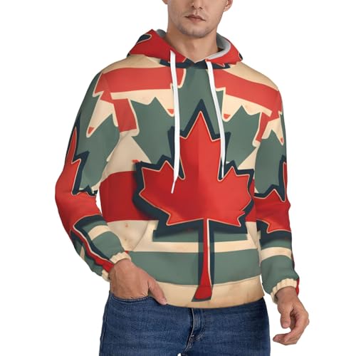 Sweat à capuche rétro Canada homme de qualité supérieure et léger