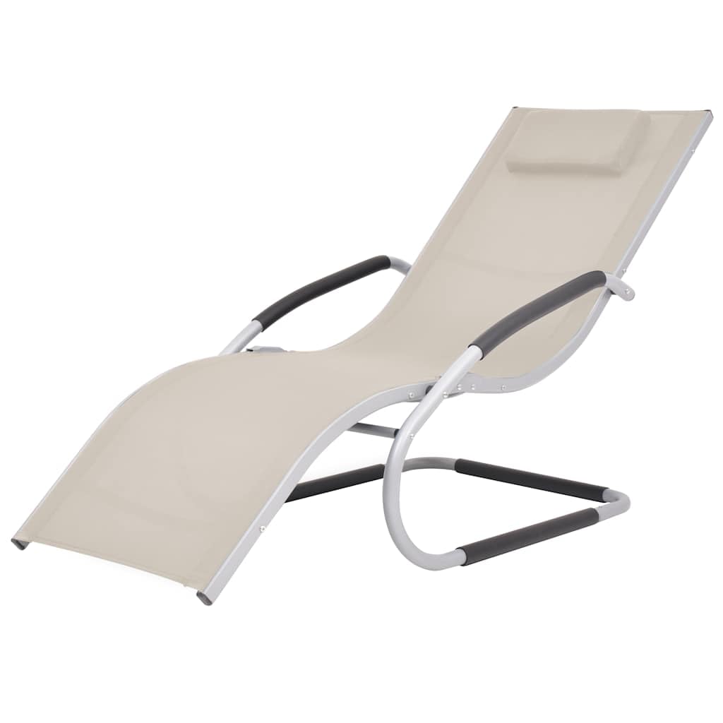 Leżak do opalania z poduszką z aluminium i tekstylenu, do ogrodu, na taras, basen, odporny na warunki atmosferyczne i regulowany, ergonomiczny design, składany, trwały leżak plażowy do