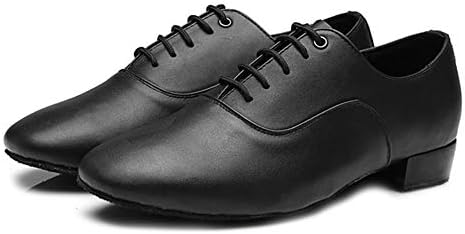 HIPPOSEUS Men's Ballroom Dance Shoes Black Tango Morden Rumba Social Dance Shoes Low Heel 1inch,9 D(M) US | Image 5