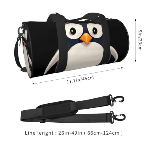 Sports Gym Bag for Women Men Travel Duffel Bag Tote Weekender Bag Cute Penguin Carry on Overnight Bag for Travel Swimming Fitness Workout Sports Duffle Bag2