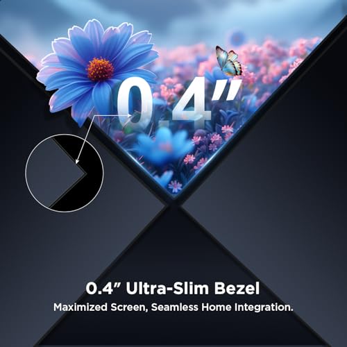 Image of NothingProjector ALR Screen for Ultra Short Throw Projector, 95% Ambient Ceiling Light Rejecting, 100 inch, 4K /8K UHD, Active 3D, Fixed Frame 16:9, Wall Mount Anti Daylight UST, Black Series NothPJ