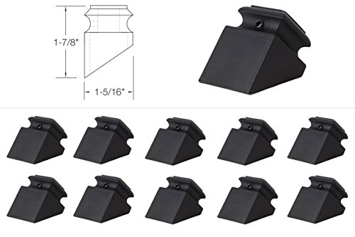 SH904 - Iron Baluster Shoes - Slant Shoe with Screw - for Use with 1/2" Square Balusters - Set of 10 (Satin Black) - Thumbnail 5