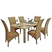 Daonanba Ensemble de Chaise pour Salle à Manger rotin Marron 6 pcs Style B