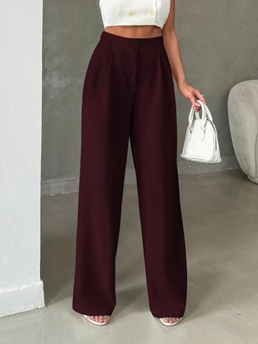 Image of Toochki Trousers for Woman Pants Women's Formal Office Korean | Black Track Pant | Straight | Cotton Spandex Stretchable Trouser | High-Waisted Bottom Wear