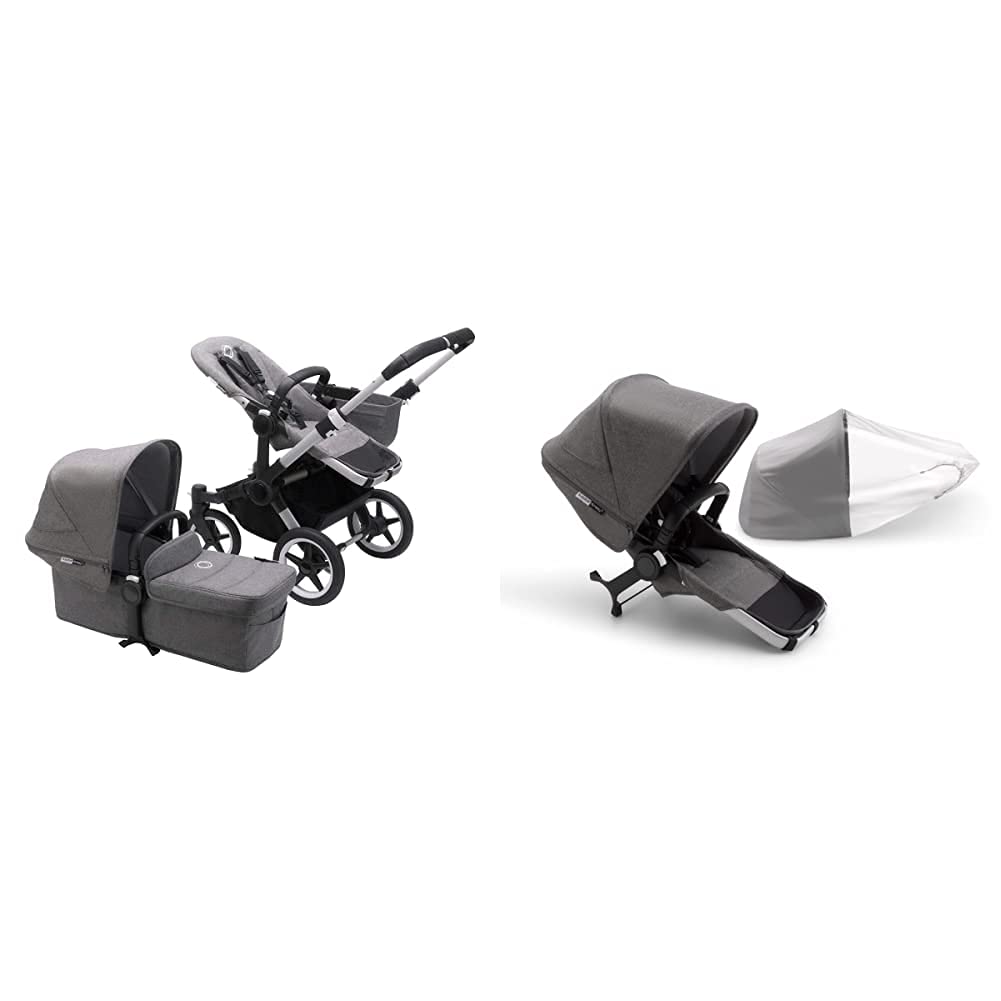 BugabooDonkey3 Duo Complete Stroller-Alu-Greymelange