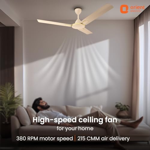Image of Orient Electric 1200mm Apex Cruise Ceiling Fan for Home | BEE 1 Star Rated Energy Efficient Fan|Outstanding Performance | 2 Years Warranty by Orient | Royal Beige