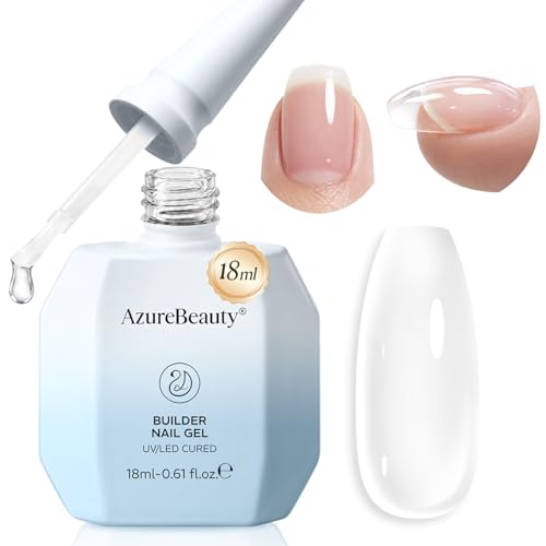 AzureBeauty Clear Builder Gel for Nails 18ml 7-in-1 UV LED Strengthener