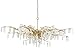 Currey and Company 9000-0438 Contemporary Modern Eight Light Chandelier from Aviva Stanoff Collection, Champ, Gld Leaf Finish, Washed Lucerne Gold/Natural