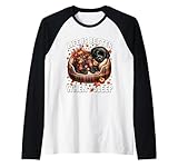 cute sleeping labrador retriever dog for women autumn sleep maglia con maniche raglan