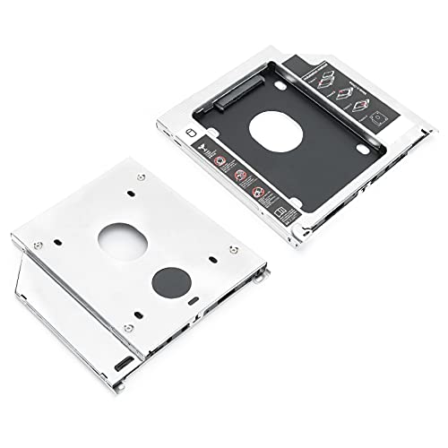 aqxreight 2Pcs 2nd SSD HDD Adaptador Caja 5mm DVD miniatura 5