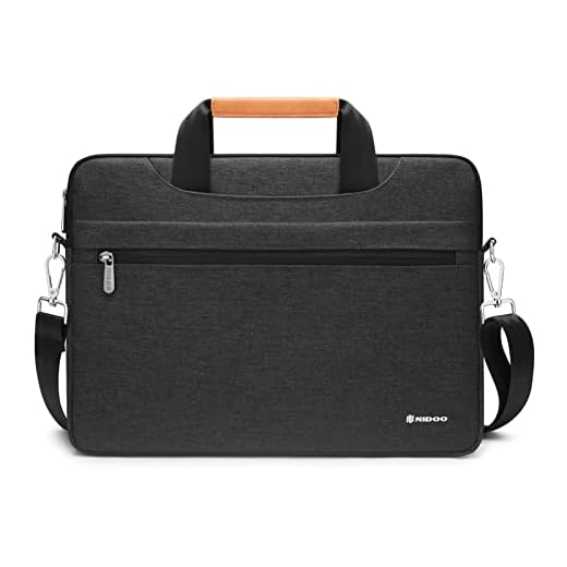 Datorväska Laptop Bag Sleeve 10 13 14 15. 6 17. 3 tum Vattentät Notebook Case Computer Shoulder Handväska portfölj 15–15,6 tums laptop-fodral (Color : Dark Grey, Size : 17 inch)