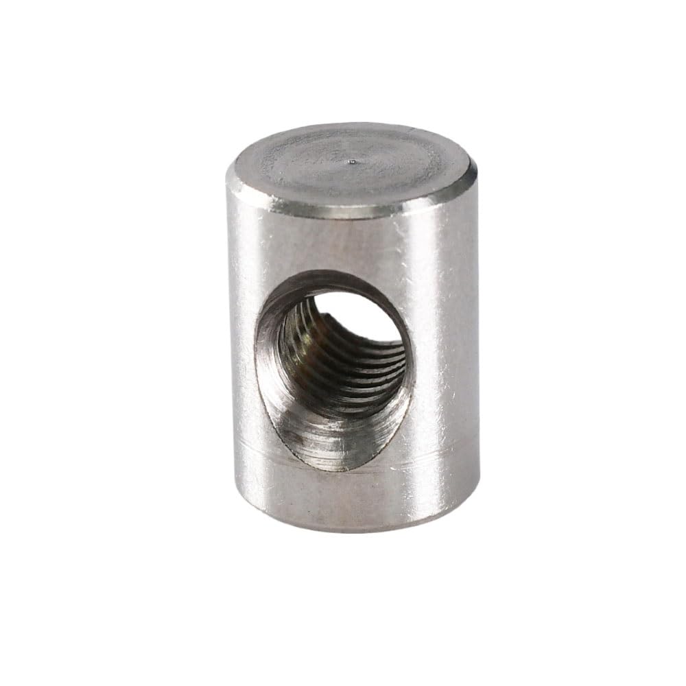 Cross Hole Barrel Nut M4 M5 M6 304 Stainless Steel Bolts Cylindrical Pin Dowel Wood Furniture Embedded Locking Long Nut(M6x18 (5Pcs))