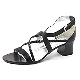 hogan sandalen 2019  Hogan B4138 Sandalo Donna 187 Scarpa Con trecce nera Sandal Shoe Woman [36]