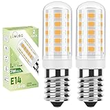 Lumlog E14 Led Light Bulbs Warm White, 3W 510Lm 3000K Cooker Hood Bulb, Equivalent to 30-40W Halogen, 220-240V No Flicker Non-Dimmable Energy Saving, for Home Lighting 2-Pack [Energy Class C]