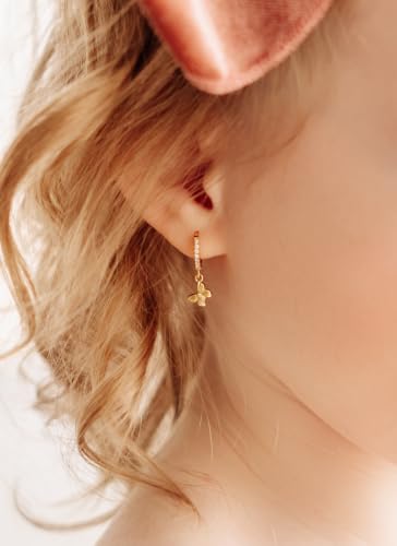 Image of Cherished Moments Huggie Earrings, .925 Sterling Silver or 14k Gold-Plated