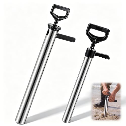 ElaraBerry 2 Pack Mantis and Ghost Shrimp Pump 30 and 37.8 Stainless Steel Shrimp Extractor Rustproof Easy Clean Seafood Catching Pump for Outdoor Beach Use