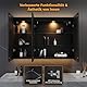 LOMIKEN Spiegelschrank Bad mit Beleuchtung,100 x 60 x 13 cm Spiegelschrank Bad mit Steckdose Badezimmerschrank mit LED und Touch Sensor, Antibeschlag, 3 farbtemperatur, Stufenlos Dimmbar Mattschwarz