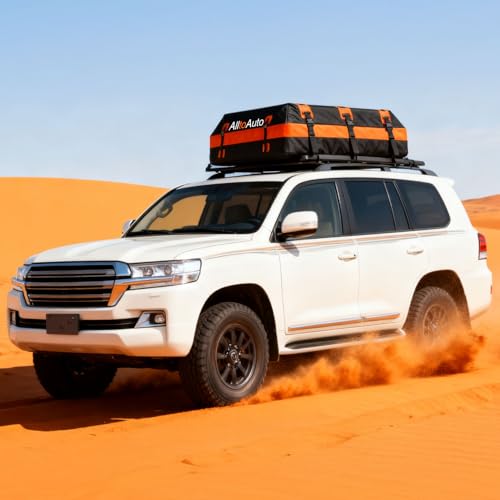 Image of Car Rooftop top Cargo Carrier 21 Cubic feet 100% Waterproof Heavy Duty PVC for All Cars with /Without Rack, Includes Anti-Slip Mat, 10 Reinforced Straps, 6 Door Hooks, Luggage Lock