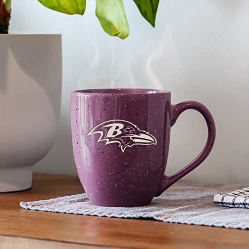 Image of Rico Industries NFL Football 16 oz Team Color Laser Engraved Speckled Ceramic Coffee Mug