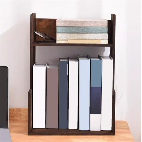 Estantería escalonada pequeña de madera con diseño antiguo y estructura simple para libros 3