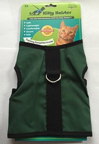 Kitty Holster Cat Harness, Medium/Large, Hunter Green