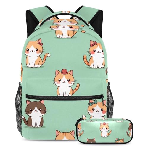 Sac d'école de grande capacité et sa trousse assortie pour le collège et les sorties ado