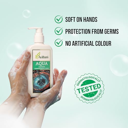Image of Hand Wash 250ml, Liquid Hand Wash for Germ Protection & Deep Cleansing, Moisturizing Handwash with Aloe Vera & Glycerin, Soft Smooth Hands, Daily Use Hand Soap
