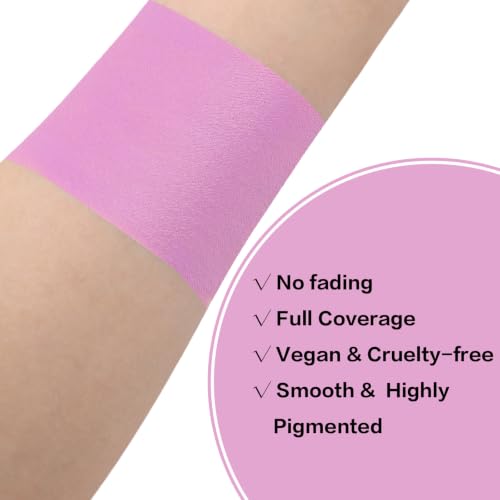 Image of BADCOLOR Pastel Purple Face Body Paint Stick, Non-toxic Full-coverage Cream Eye Black Stick for Ursula Witch Sorceress Fairy Ghost Bride Unicorn Alien Mermaid Halloween SFX Special Effects