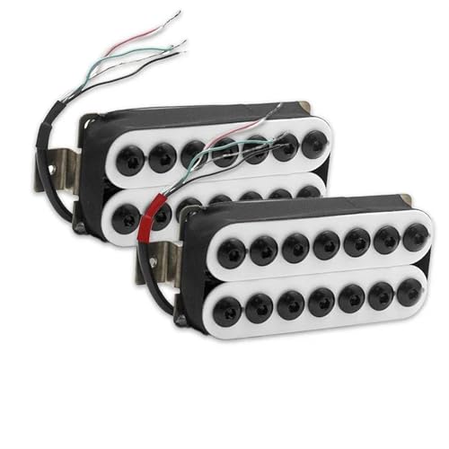 エレキギターピックアップキット 7弦エレキギター ハムバッカー ビッグ六角調節可能ネジ デュアルコイルピックアップ コイルスプリットピックアップ N8.5K/B14K出力(B+N Set)