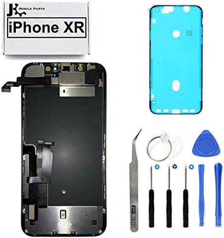 Full Screen Replacement LCD 3D Touch Assembly with Pre-Installed Ear Speaker Proximity Sensor and Shield Plate with Frame Adhesive and Repair Tools for iPhone XR 6.1 inch