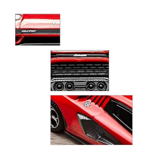 Modelo de coche metálico LPI 800-4 escala 1:64 rojo miniatura 5