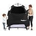 PandaEar Portable Blackout Tent for Babies and Toddlers, Privacy Canopy Cover for Pack N Play, Mini Cribs, Foldable Sleep Pod Travel & Indoor Use, Blocks 95% Light, Black