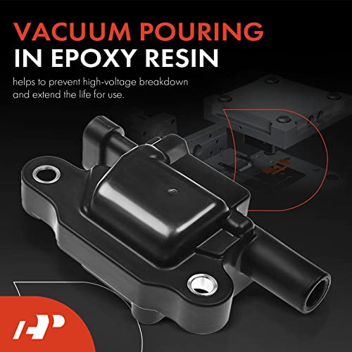 A-Premium Ignition Coil Pack Set Of 8 (Square Coil) Compatible With Chevrolet Silverado Gmc Sierra 1500 2014-2019 Yukon 2015-2018 V8 5.3L 6.2L #TOP14