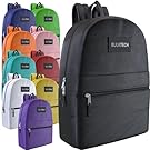 10 Pack Bulk Backpacks, Wholesale 17-Inch Lightweight Bookbags for Kids, Adults, School, Classroom, Travel, Gym Supplies with 1 Large, 1 Small Pocket, Perfect for Events, Corporate Bundles, Mix