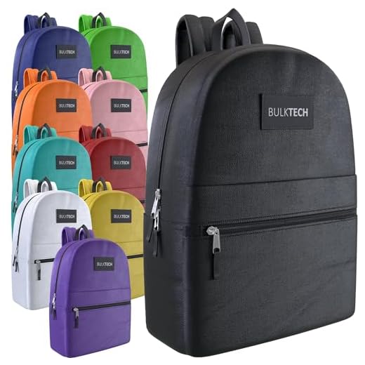 Bulk 10 Pack Backpacks for Schools and Events