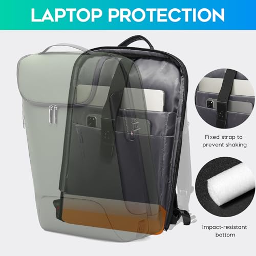 Image of BANGE Anti-Theft Backpack with USB Charging Port 17.3 Inch Business Laptop Backpack