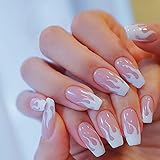 Uñas postizas artificiales no tóxicas, sin olor, no dañan tus uñas. Si hay alguna pérdida o daño en tránsito, no dudes en ponerte en contacto con nosotros, te proporcionaremos devolución e cambio gratuitos.